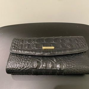 Brahmin black crocodile wallet